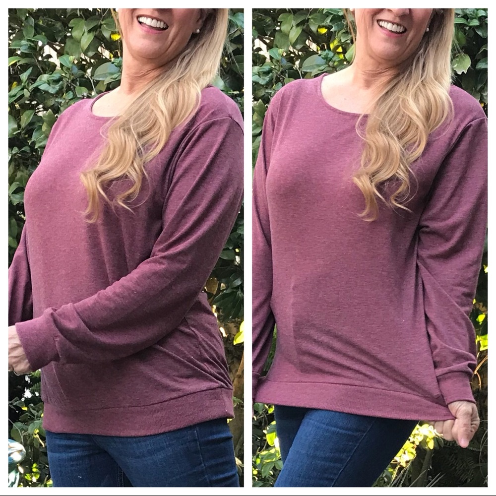 Best Seller Restock Wine Red Basic Tee - Picture 3 of 8
